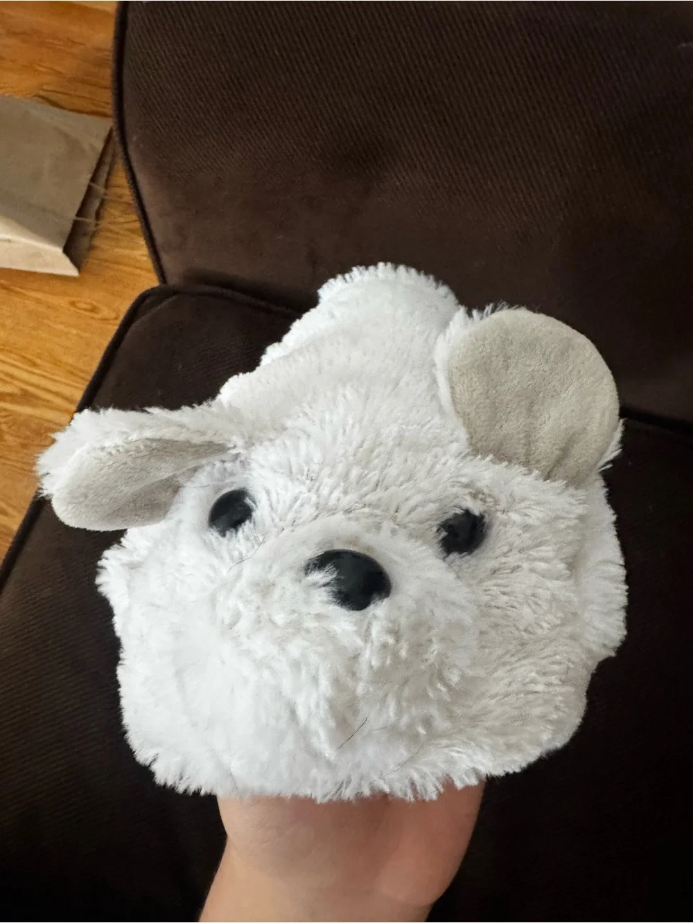 Plush White Sheep Dog Hat – Soft Pet Costume Accessory